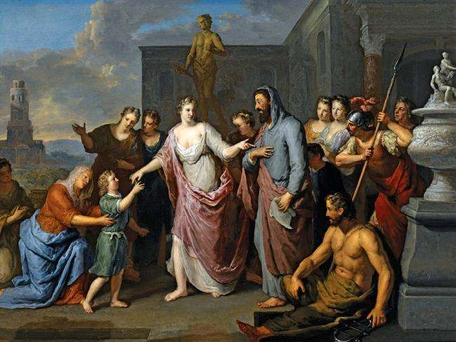 Олимпия представляет Александру его учителя Аристотеля