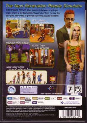 Задняя обложка Sims 2.