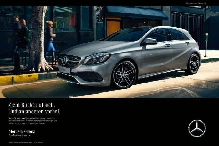 Mercedes-Benz Liest die Strasse. Und Ihre Nachrichten (Читает улицу. А также ваши новости.)