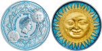 Солнце - современная коллекционная серебряная монета