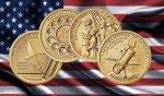 Золотые монеты из серии "Американские инновации"