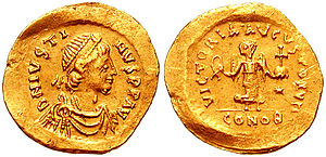 Византийский тремисс императора Юстина I