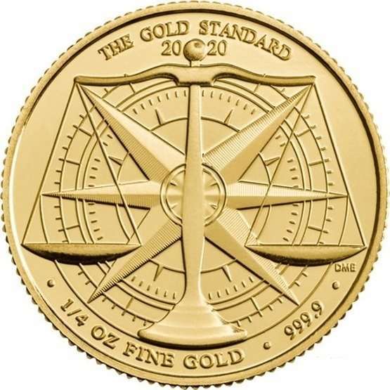 Современная коллекционная золотая монета "Золотой стандарт"