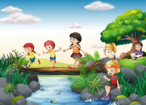 Дети у реки