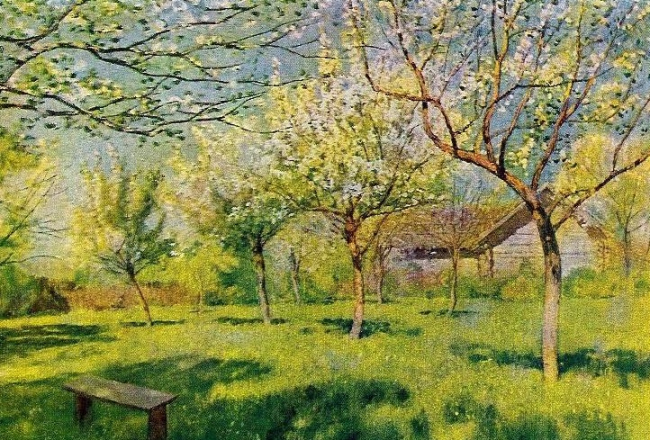 Картина И.И. Левитана «Цветущие яблони»
