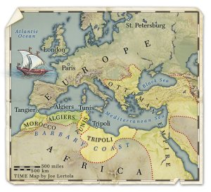 Берберийские пираты и европейские рабы