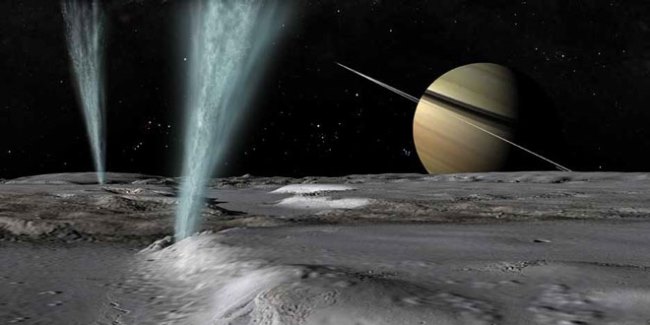 Энцелад. «Океаническая луна» Сатурна постоянно извергает жидкость в космос