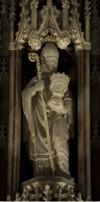 Святой Катберт с головой святого Освальда