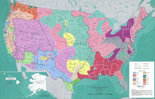 Карта коренных народов Америки в США