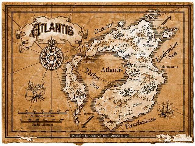 Карта Атлантиды