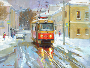 Зима в трамвае