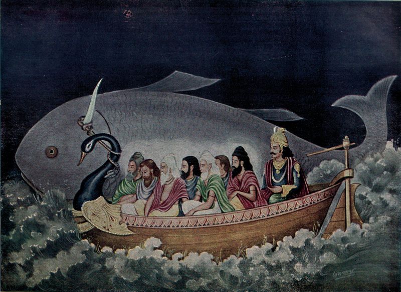 The_fish_avatara_of_Vishnu_saves_Manu_during_the_great_deluge.jpg