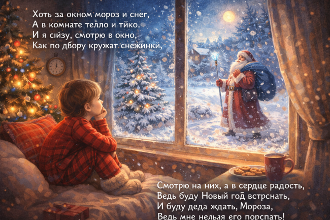 Зима за окном