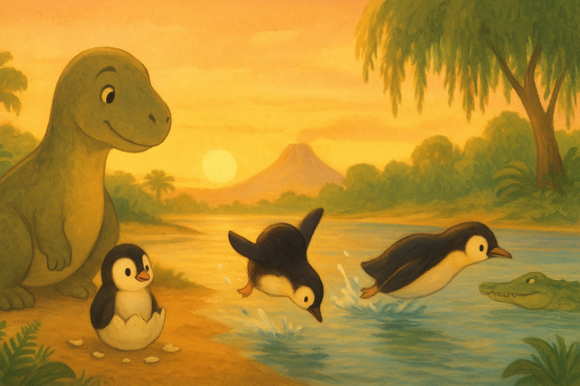 Динозавр и пингвин