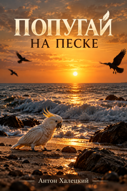 Попугай на песке